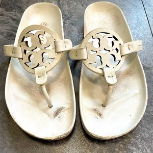 Tory Burch Miller Cloud Sandals, Ivory